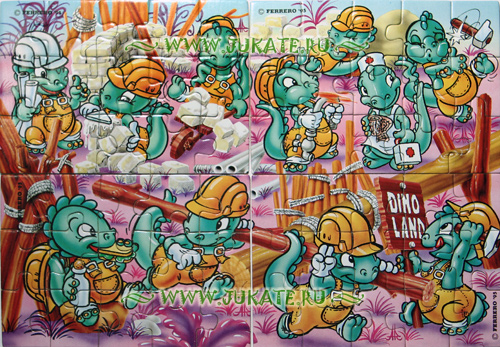 PUZZLE Dapsy Dinos 1995 Superpuzzle alle 4 BPZ 